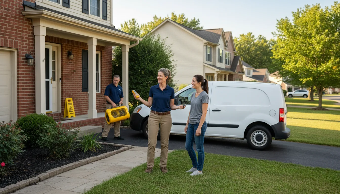 Residential water damage restoration in Savoy, IL